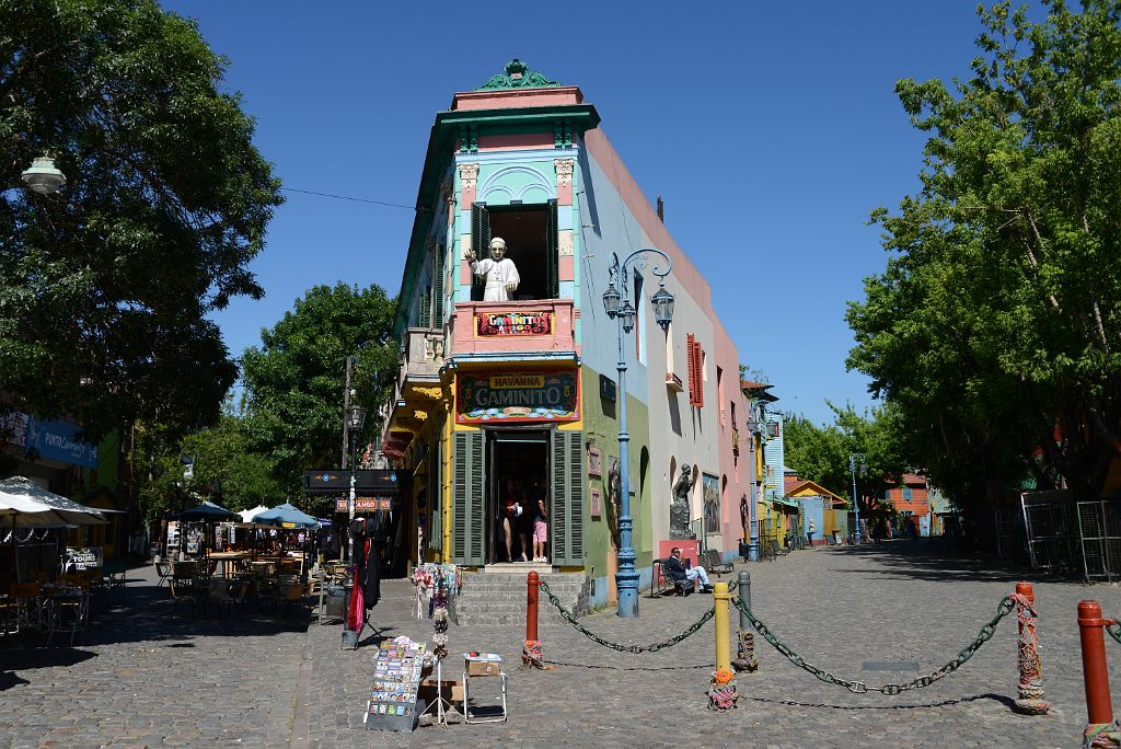 08 Statue Of Pope Francis Welcomes You To The Colourful Houses Of Caminito La Boca Buenos Aires